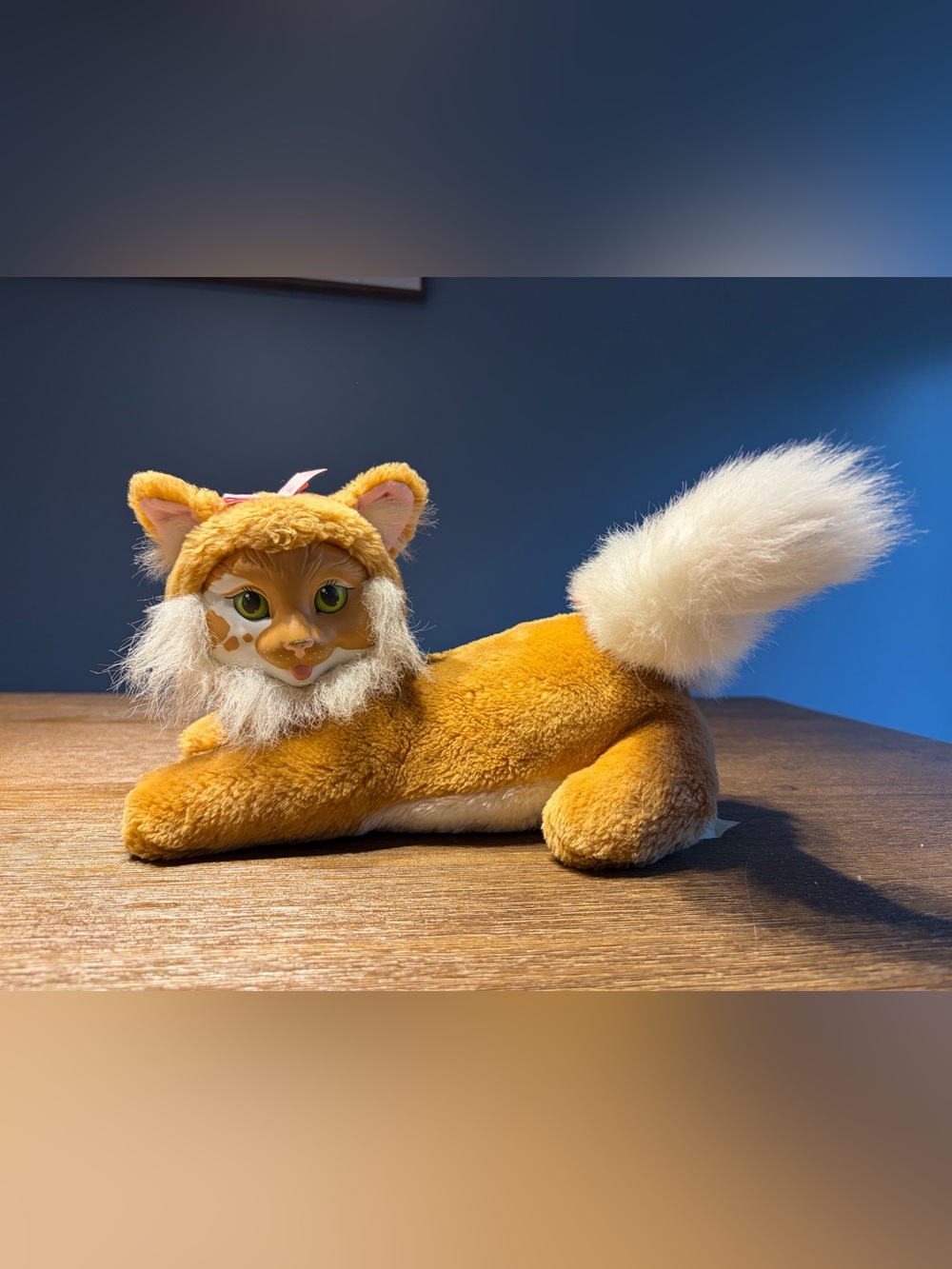 1992 Kitty Surprise Plush Cat Toy with Fluffy Tail - no babies included